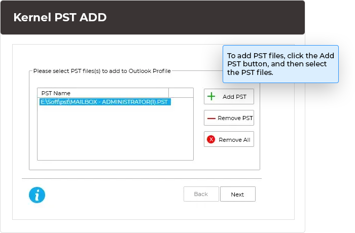 add PST files