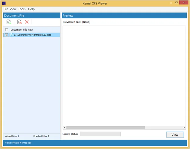 select xps file