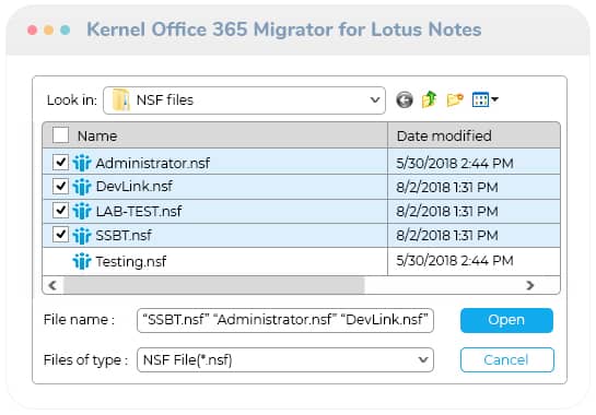 Select files