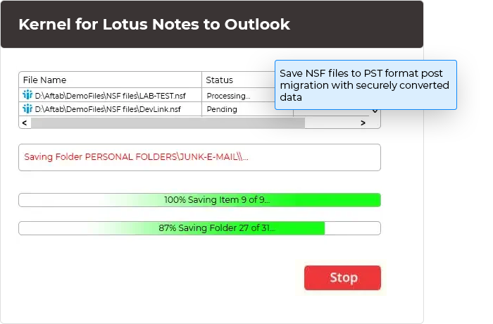 Save the converted PST file into any preferred destination in the system.