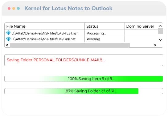 Migrazione da Lotus Notes a Outlook in corso