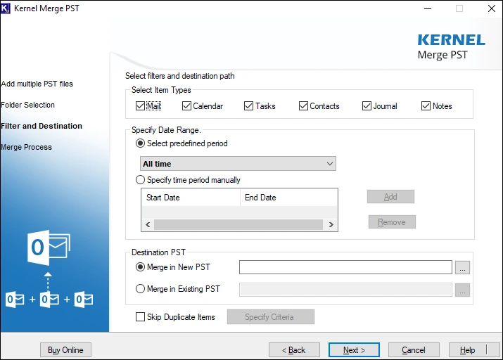 Apply filters for data output