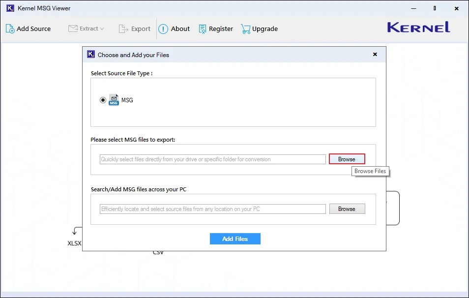 load MSG files