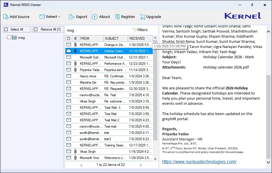 View MSG files for free