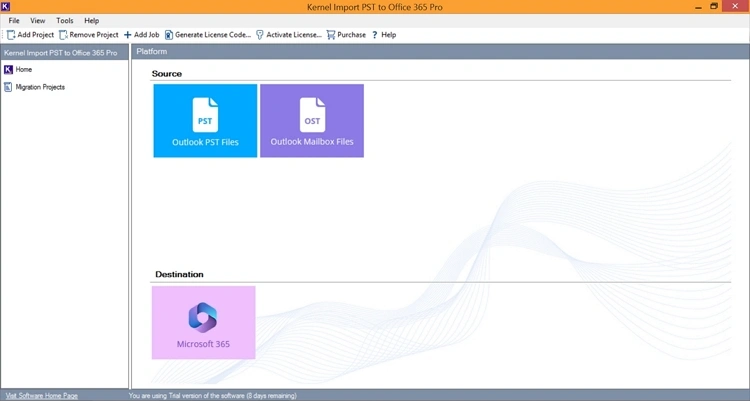 click on Outlook PST Files
