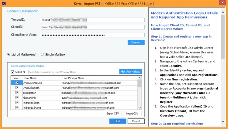 Enter Office 365 Credentials