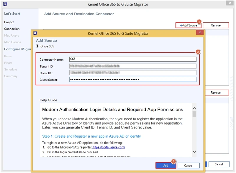 Add Source details