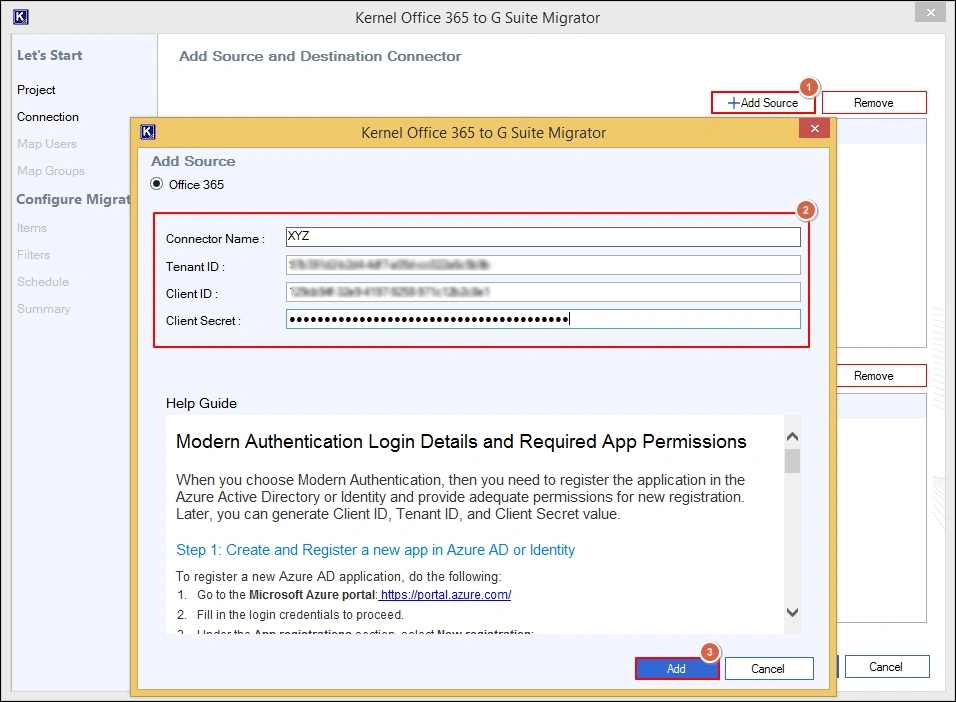 Add Source details