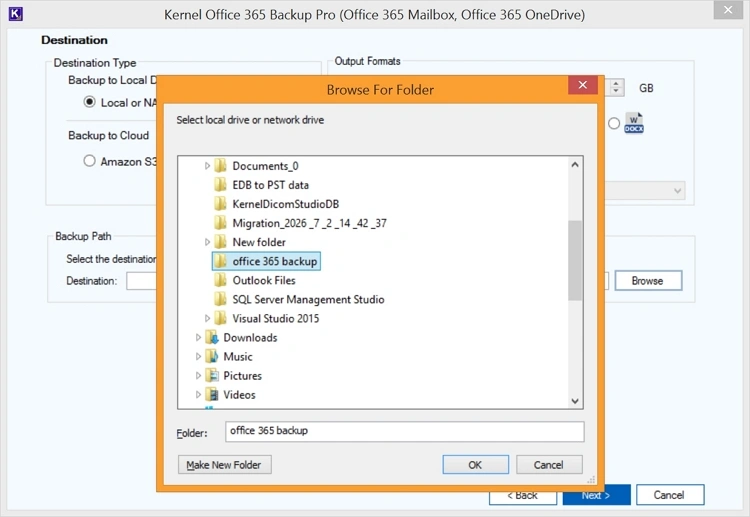 Provide file saving path