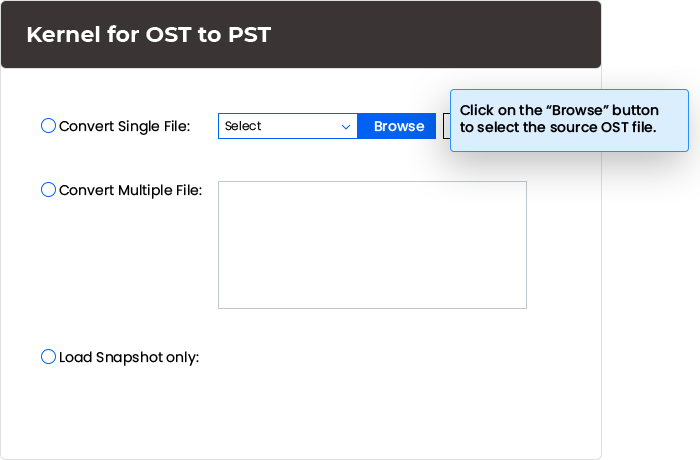 Select the OST file