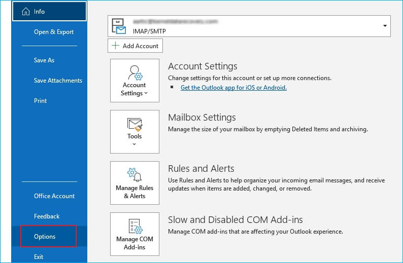 Launch MS Outlook 