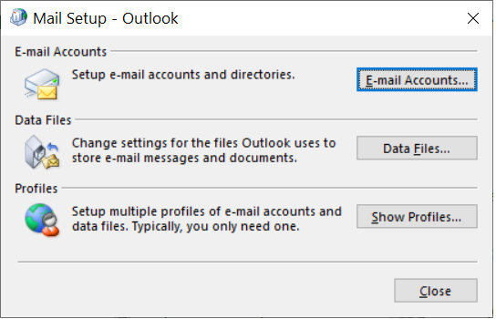 select your Exchange account