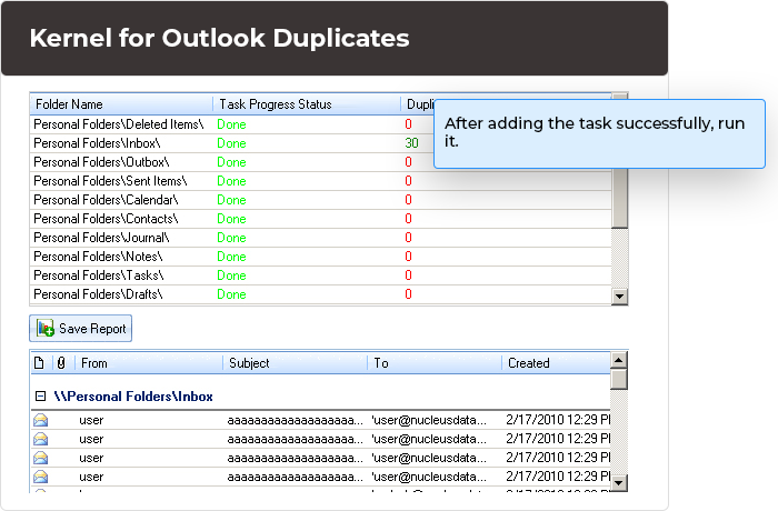 Click the Run Selected Task option to run the task.