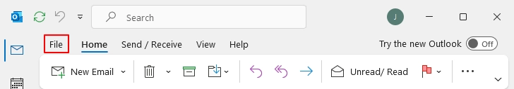 Click on File
