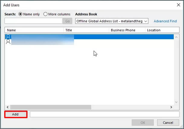 select the email addresses