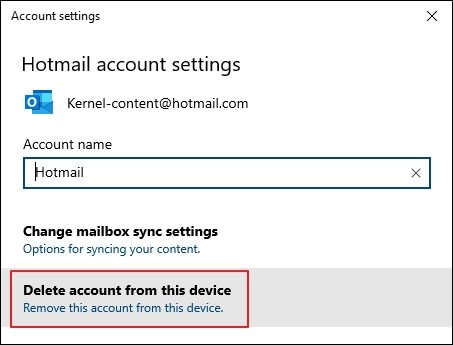 select Manage Accounts