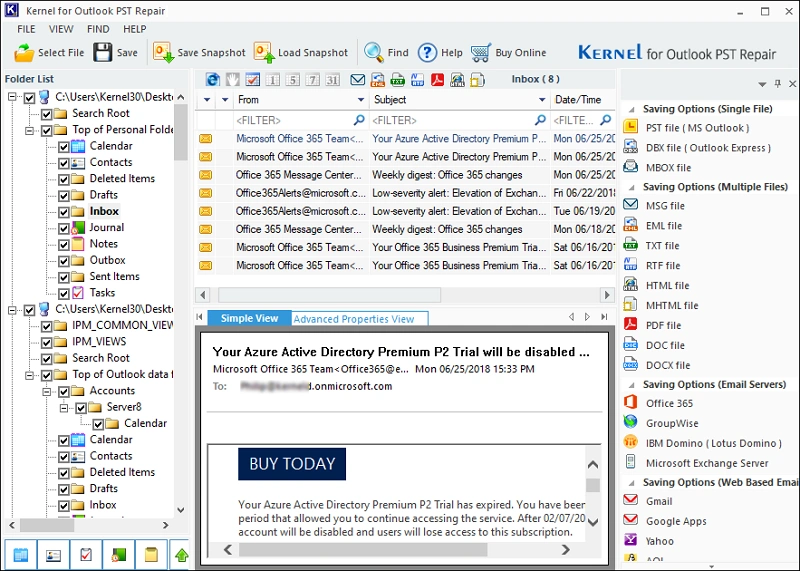 Kernel Outlook Recovery