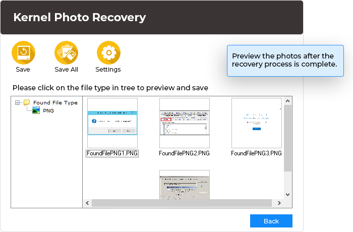 Preview the recovered photos of that drive