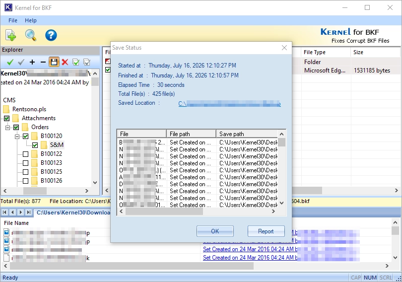 Give location to the file and save it