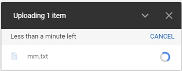 Wait while the file is getting uploaded
