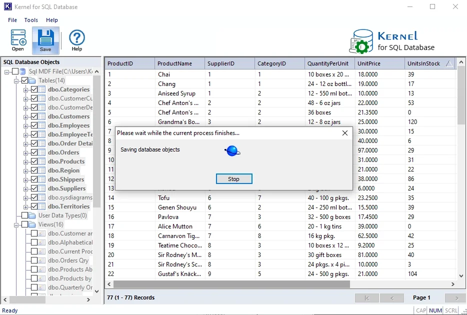 SQL Recovery completed