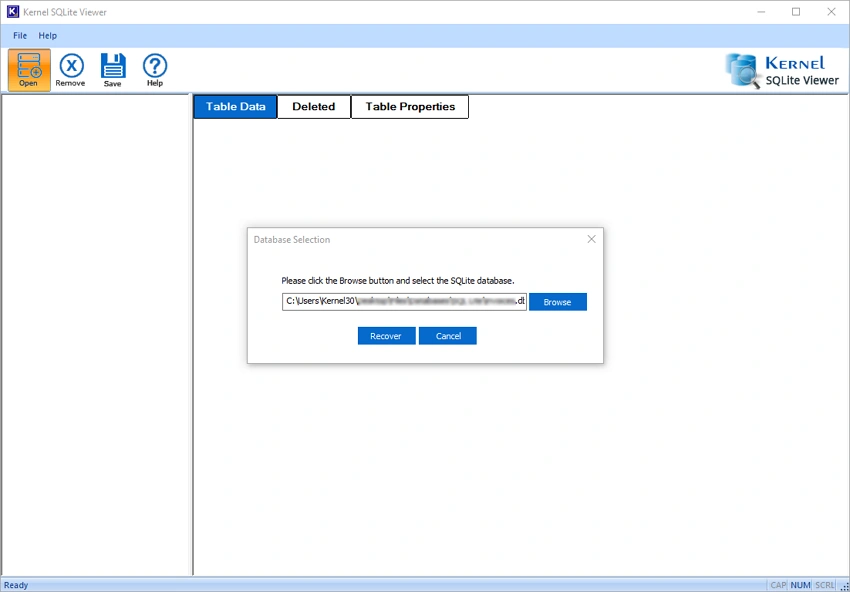 recover SQLite database