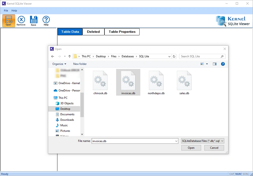 add SQLite database file