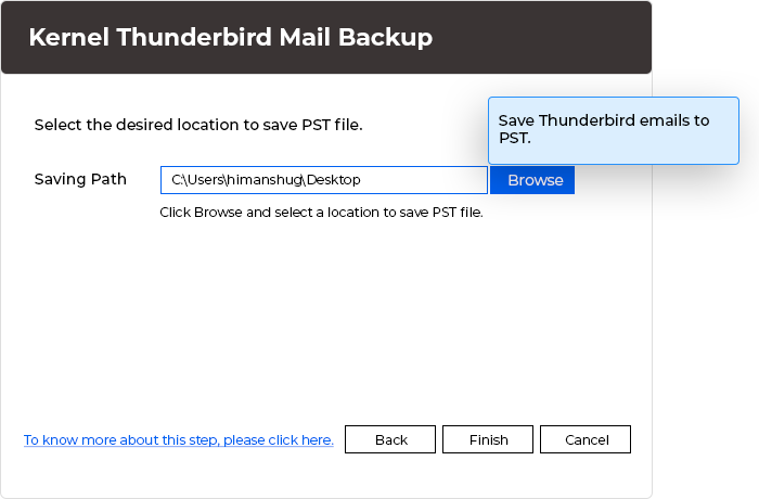save the resultant thunderbird files