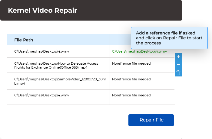 Repairing video files