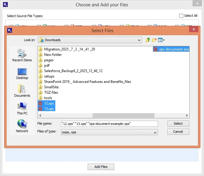 add xps files