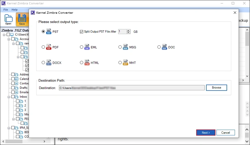 Kernel Zimbra Converter Tool