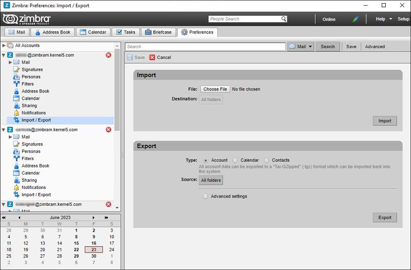 start zimbra application