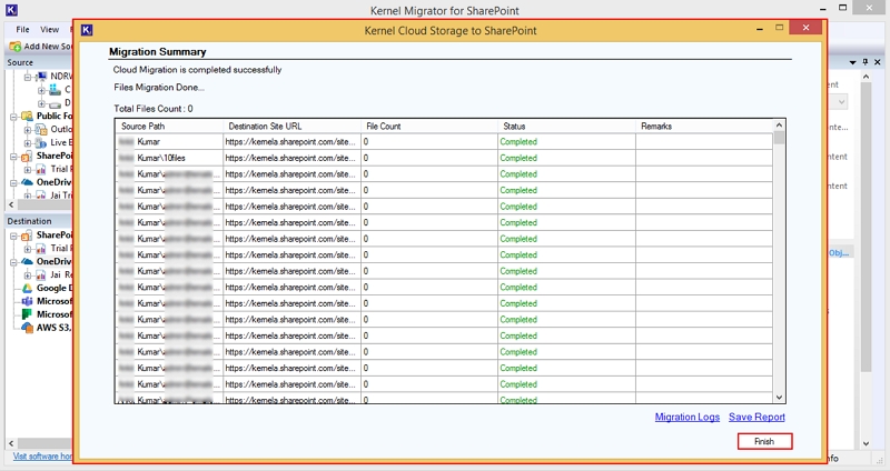 Finish migration process