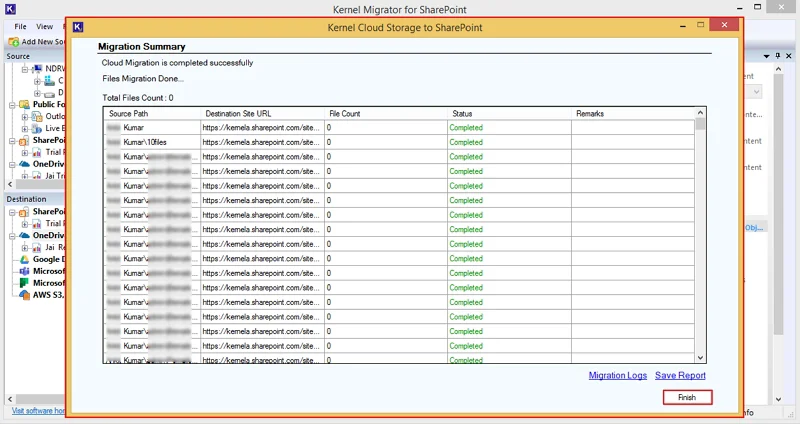 Finish migration process