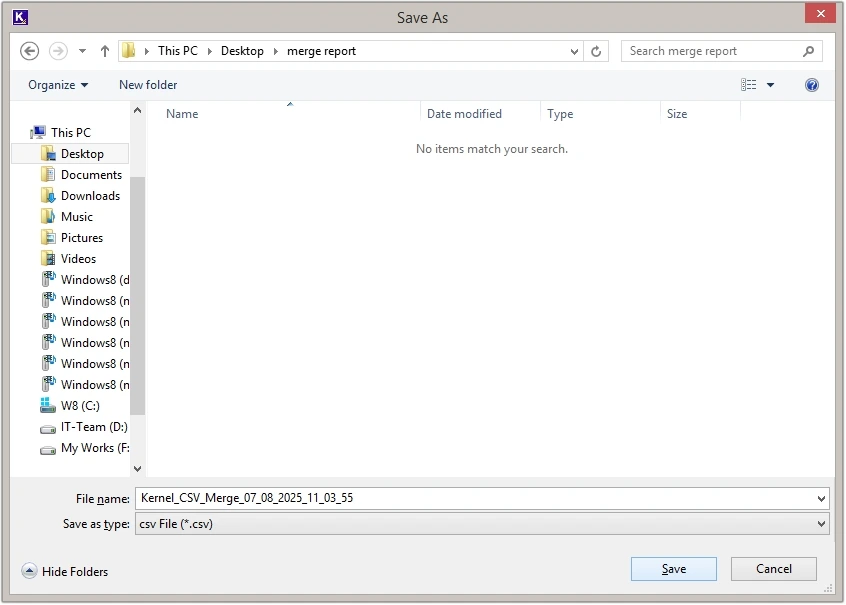 provide destination and click save