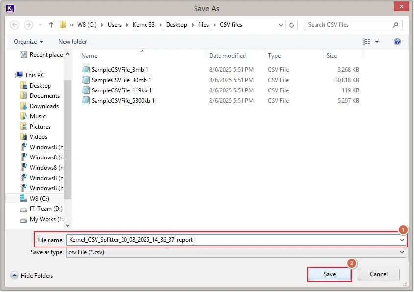 Provide name and click save
