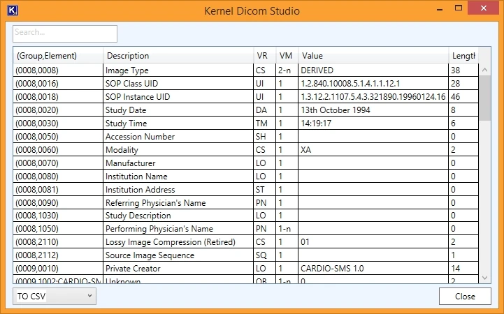 You can select to save the tags to CSV or HTML file