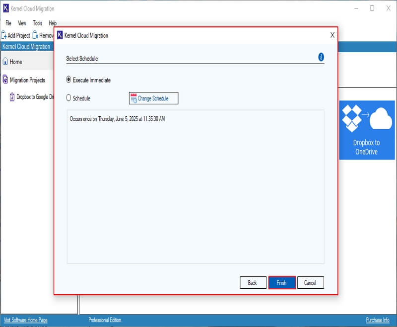 schedule your migration as per your needs