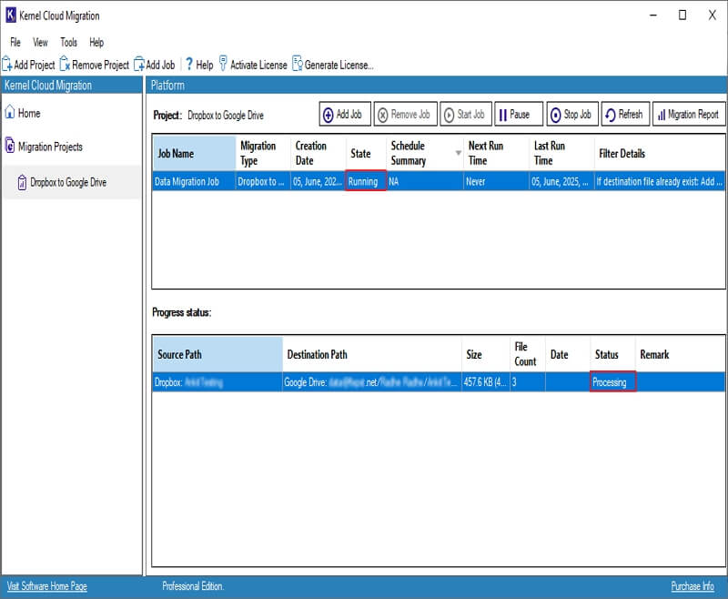 live Dropbox to Google Drive Migration