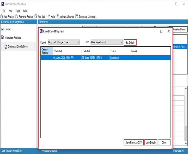 Select your Job Name and click on View Details