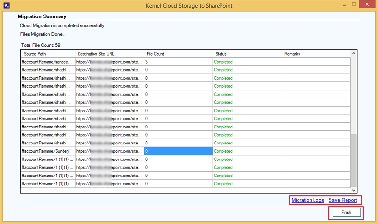 Save migration report to CSV