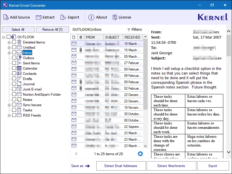 select an email to preview