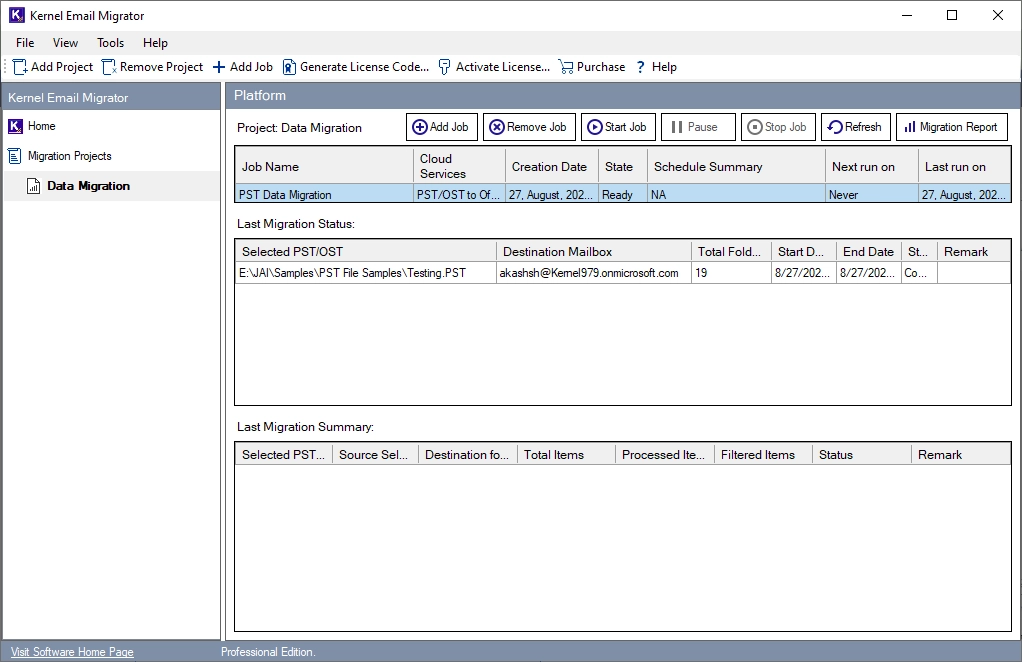 start email migration process