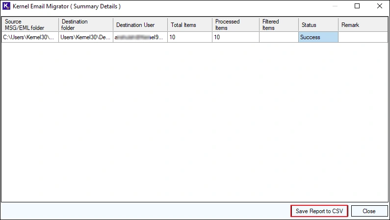 download deatailed log report