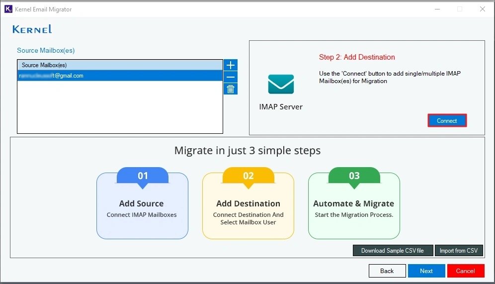 click on the Connect