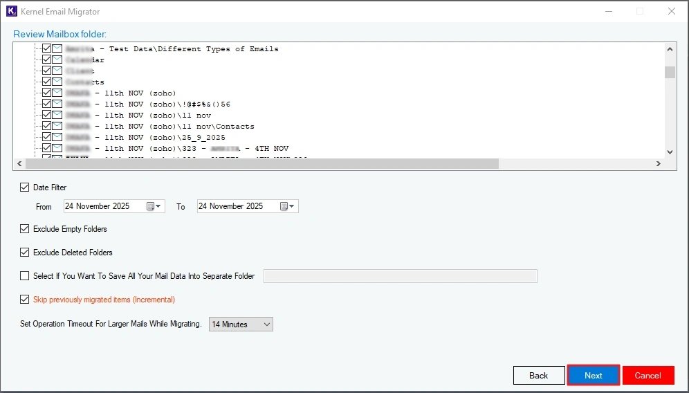setting up the filters