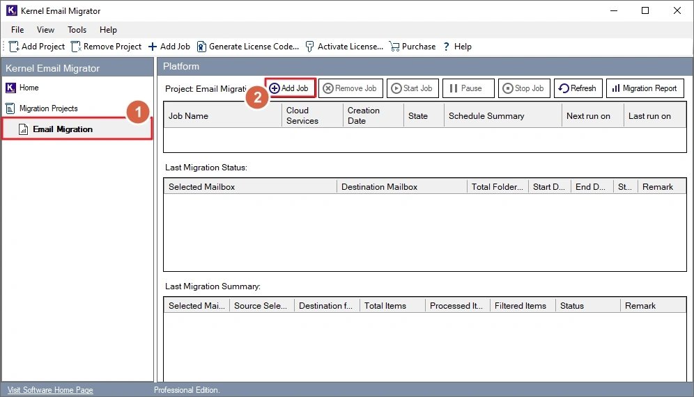 click on the Add Job