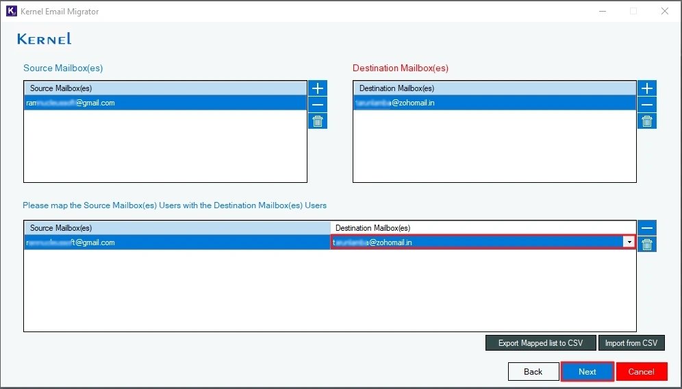 scan and list the mailboxes