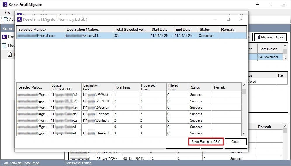 Choose the location to save the file