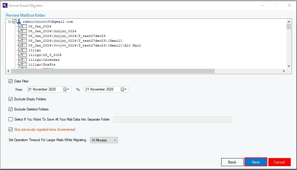 setting up the filters